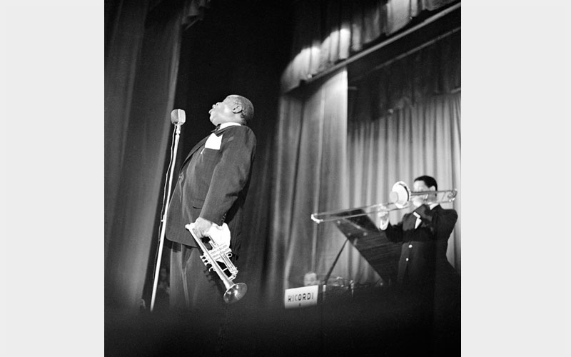 Louis Armstrong, Milano 1959 © Riccardo Schwamenthal / CTSimages - Phocus