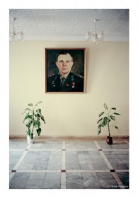 Yuri Gagarin picture in the hall of his former school in Saratov Russia - © Rene Nuijens - MRES