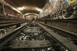Paris, France - Arsenal Ghost Station, Paris, France, May 2, 2013. (© Bradley Garrett/eyevine/ZUMAPRESS.com)