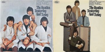 <b>The Beatles - Yesterday and Today (1966)</b><br />
I Beatles erano stanchi delle solite foto da Beatles e si concedettero volentieri alla sessione in studio col fotografo Robert Whitaker vestiti da macellai e circondati da pezzi di carne e bambole decapitate. Lennon e McCartney erano favorevoli all’uso di questa immagine per la copertina, da leggere anche come critica alla guerra in Vietnam, mentre George Harrison disse che si era trattato di una scelta ingenua e stupida. Negli Stati Uniti la Capitol stampò 750.000 copie, che dovette poi ritirare a causa delle proteste di disc jockey, giornalisti e rivenditori.