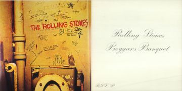 <b>Rolling Stones - Beggars Banquet (1968)</b><br />
In questo caso fu la casa discografica degli Stones, la Decca, a rifiutare l’artwork, basato sulla foto di Michael Joseph. Come era già accaduto a The Mamas & The Papas, il problema è il water. Lo scontro tra la band e l’etichetta fece slittare di mesi l’uscita dell’album che, fino al 1984, è stato accompagnato dalla copertina sulla destra.