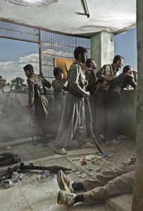 Theater of war photographs with a group of iranien kurdish guerrilla Iraq 2012 © Emeric Lhuisset