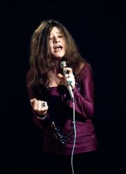 Janis Joplin
American singer Janis Joplin (1943-1970) sings animatedly during a studio shoot for Eye magazine, which photographer Baron Wolman called the 'Concert for One' in Belvedere Street, San Francisco, January 1968.
