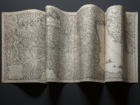 Agostino Cerruti, Corso del Po per la Lombardia dalle sue fonti sino al mare, 1702
Incisione in rame su 4 fogli da riunire in larghezza, 58x174,5 cm
Raccolta Sanfelici, Cart. 44/a